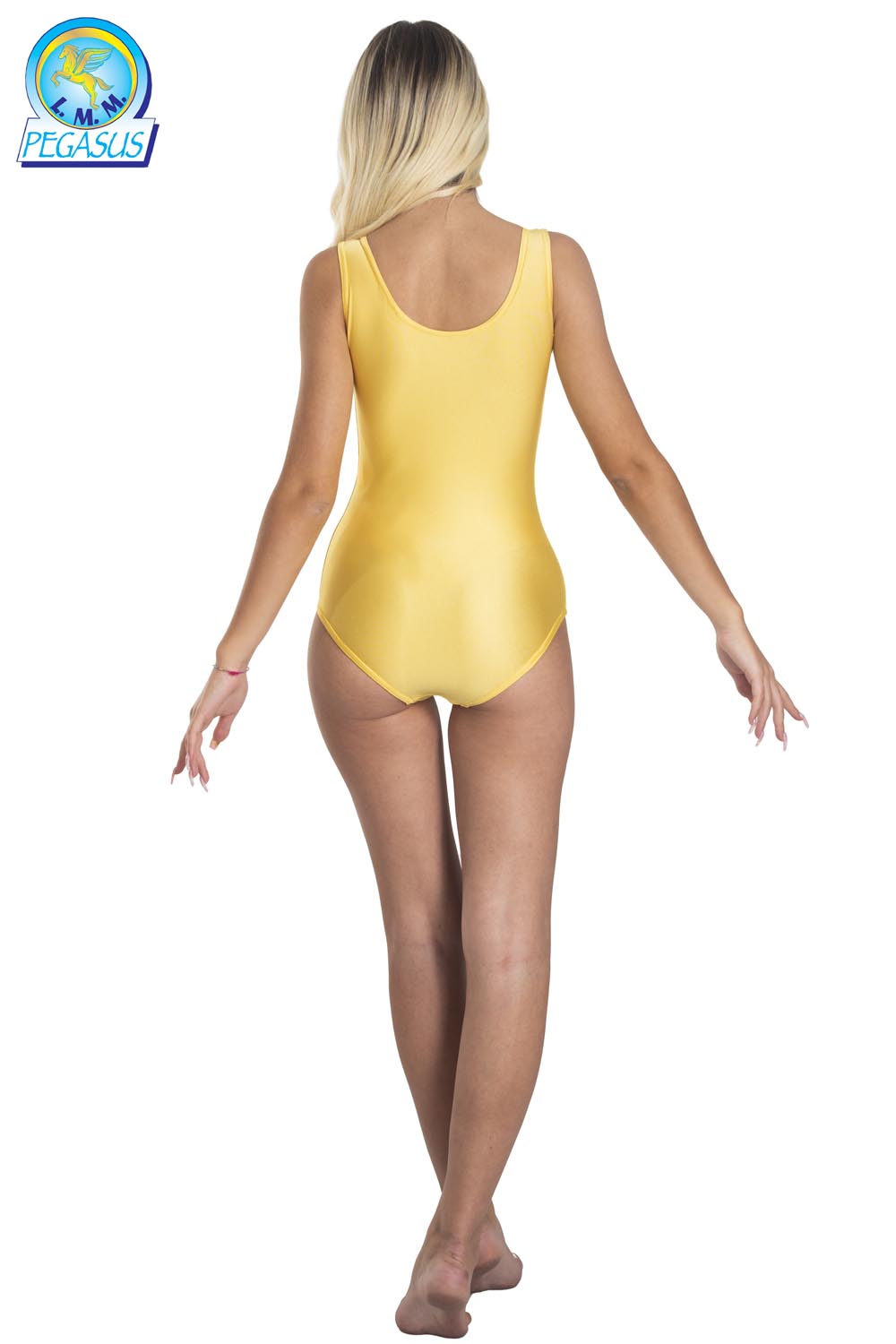 BODY LYCRA SMANICATO DONNA GIALLO ORO